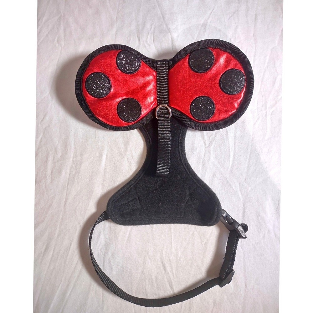 Ladybug‎ Pet Harness Small Red Black Excellent Glitter Wing Costume - Picture 4 of 5